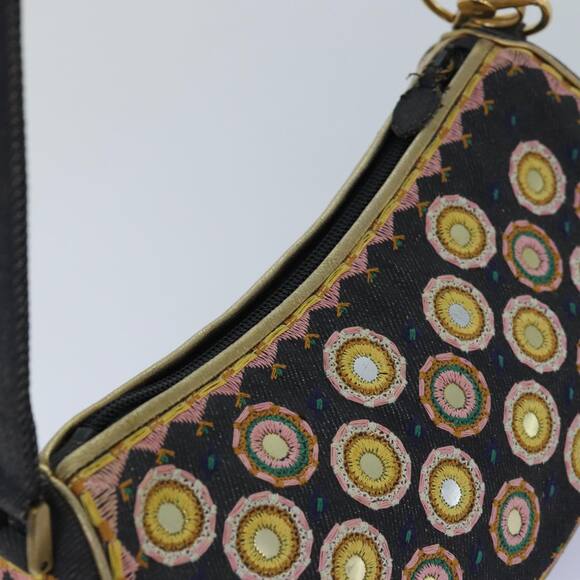 DIOR Hand Bag Canvas Blue Gold - Picture 6 of 13